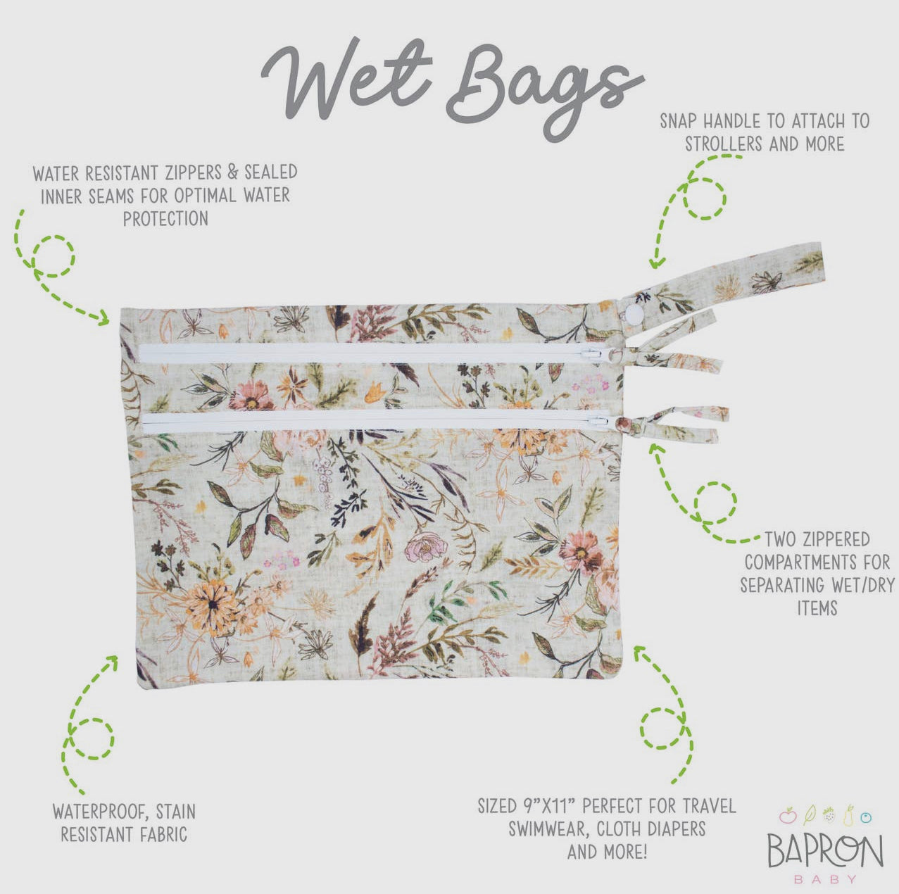 Embroidered Waterproof Wet Bags
