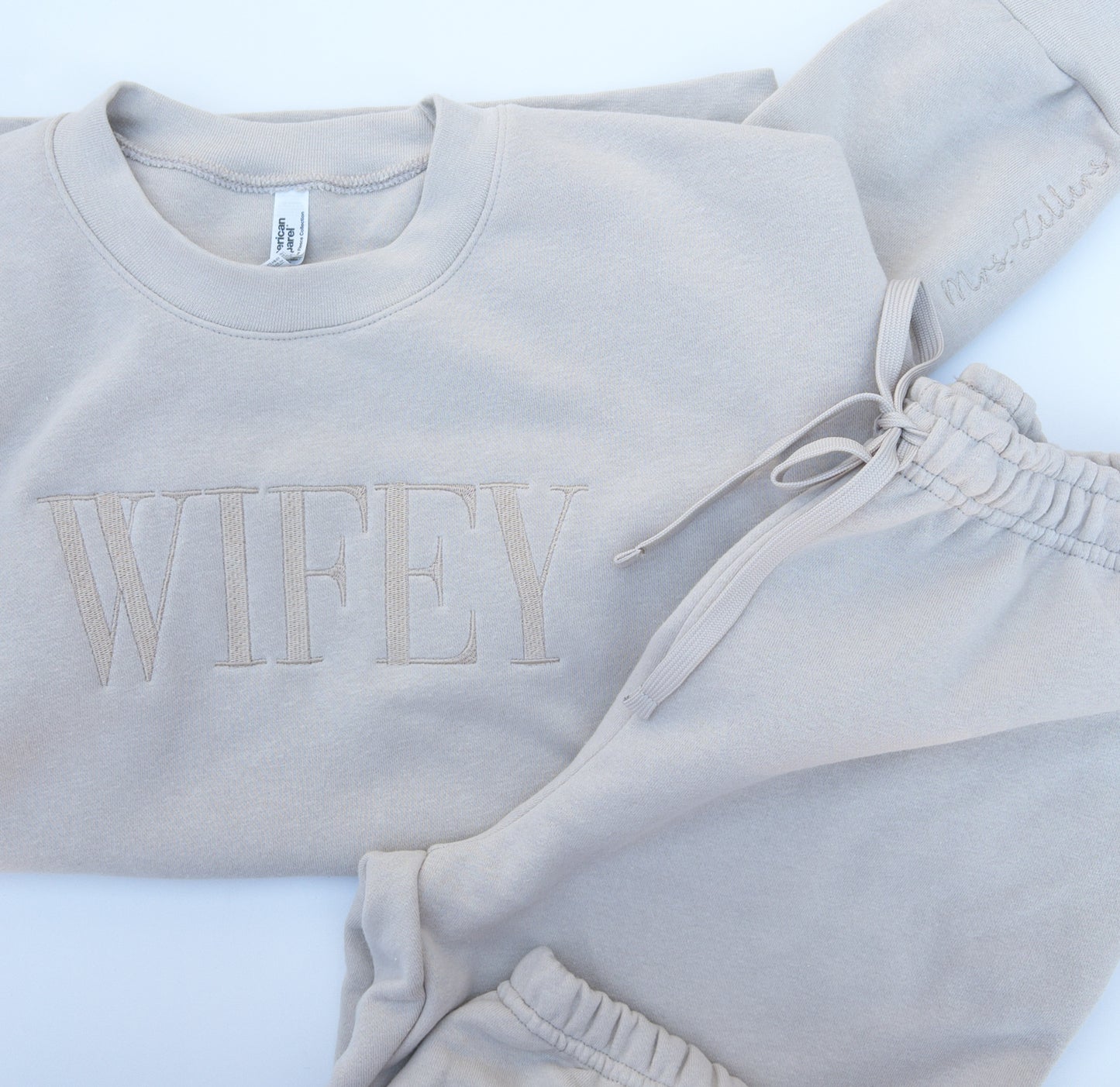 Wifey Embroidered Sweat Set