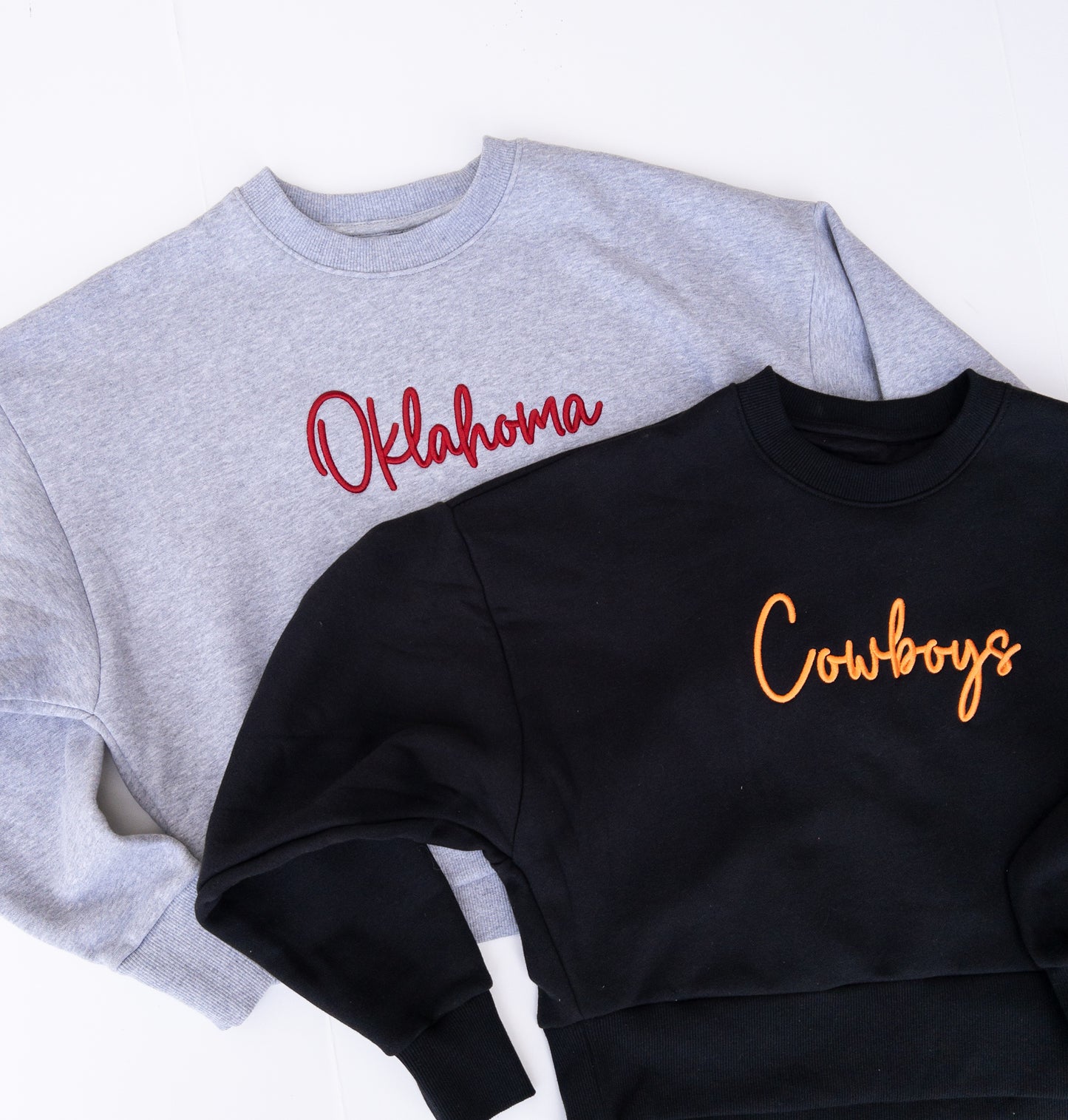 Customizable 3D Puff Embroidered Crewneck Sweatshirt