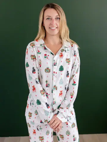 Adult Button Down Christmas Pjs (all patterns)