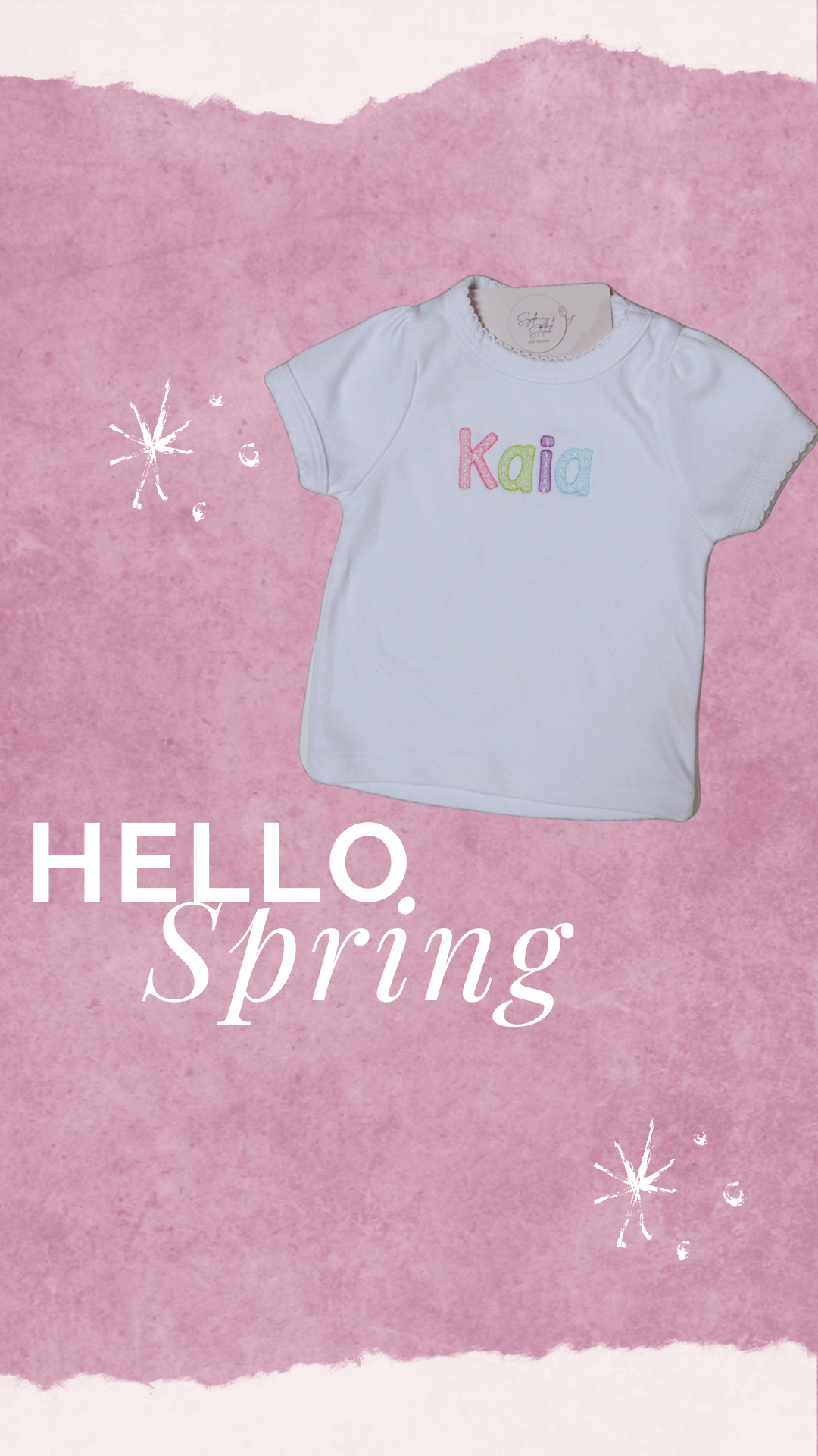 Spring Embroidered Toddler Shirt