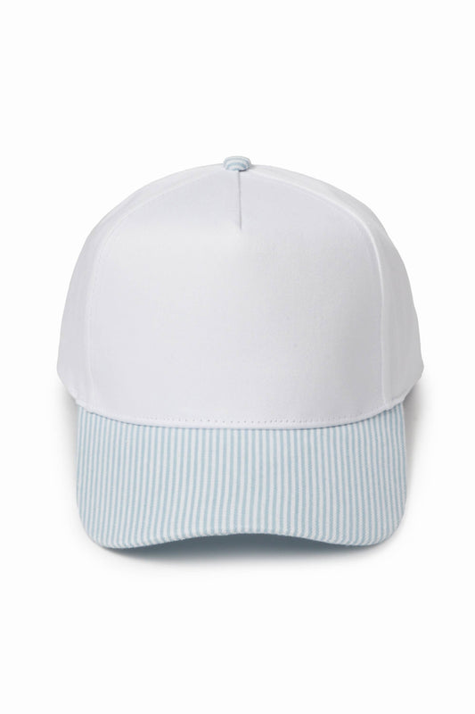 Stripe Brim 5-Panel Baseball Cap