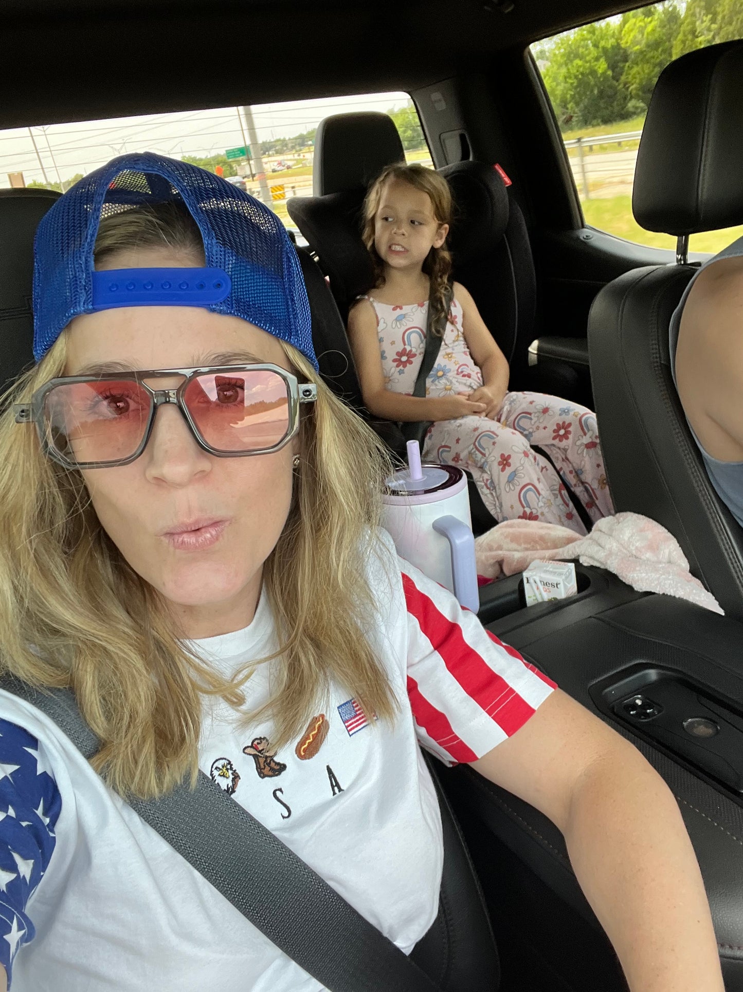 USA Flag Embroidered Tee
