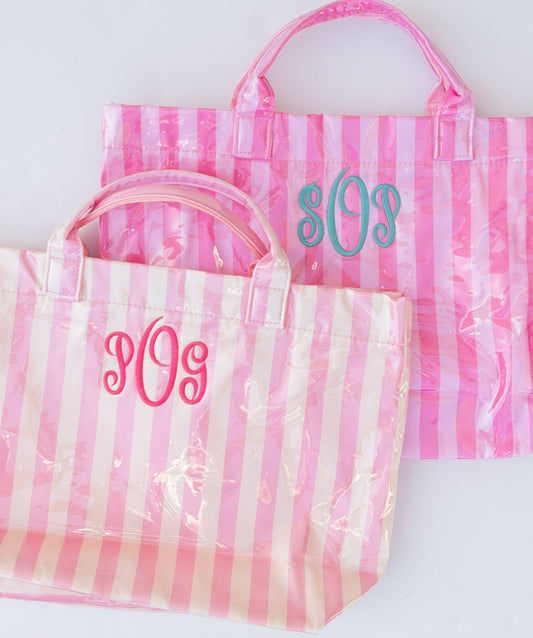 Wipeable Stripe Totes