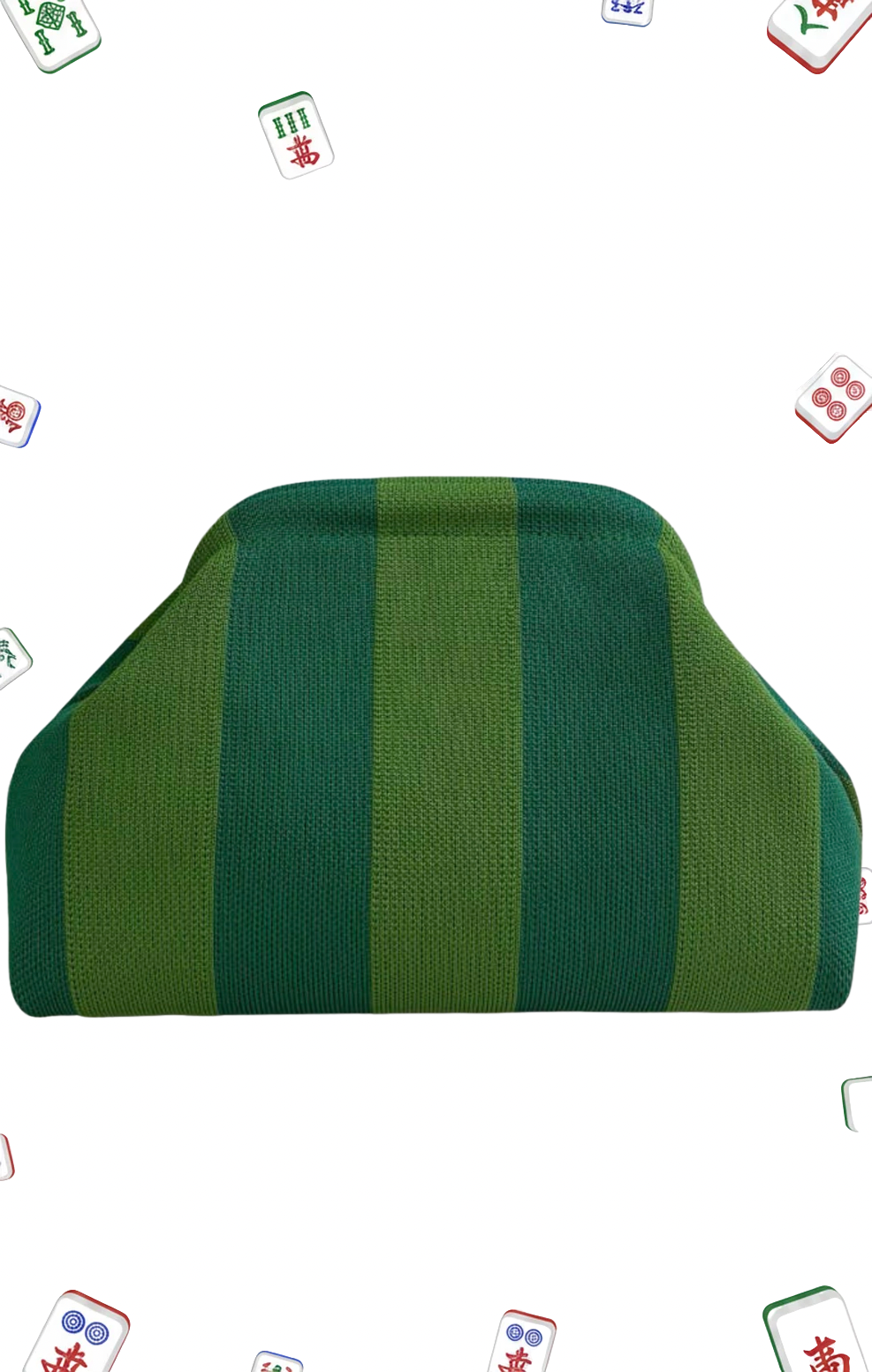 Embroidered Mahjong Tile Bag