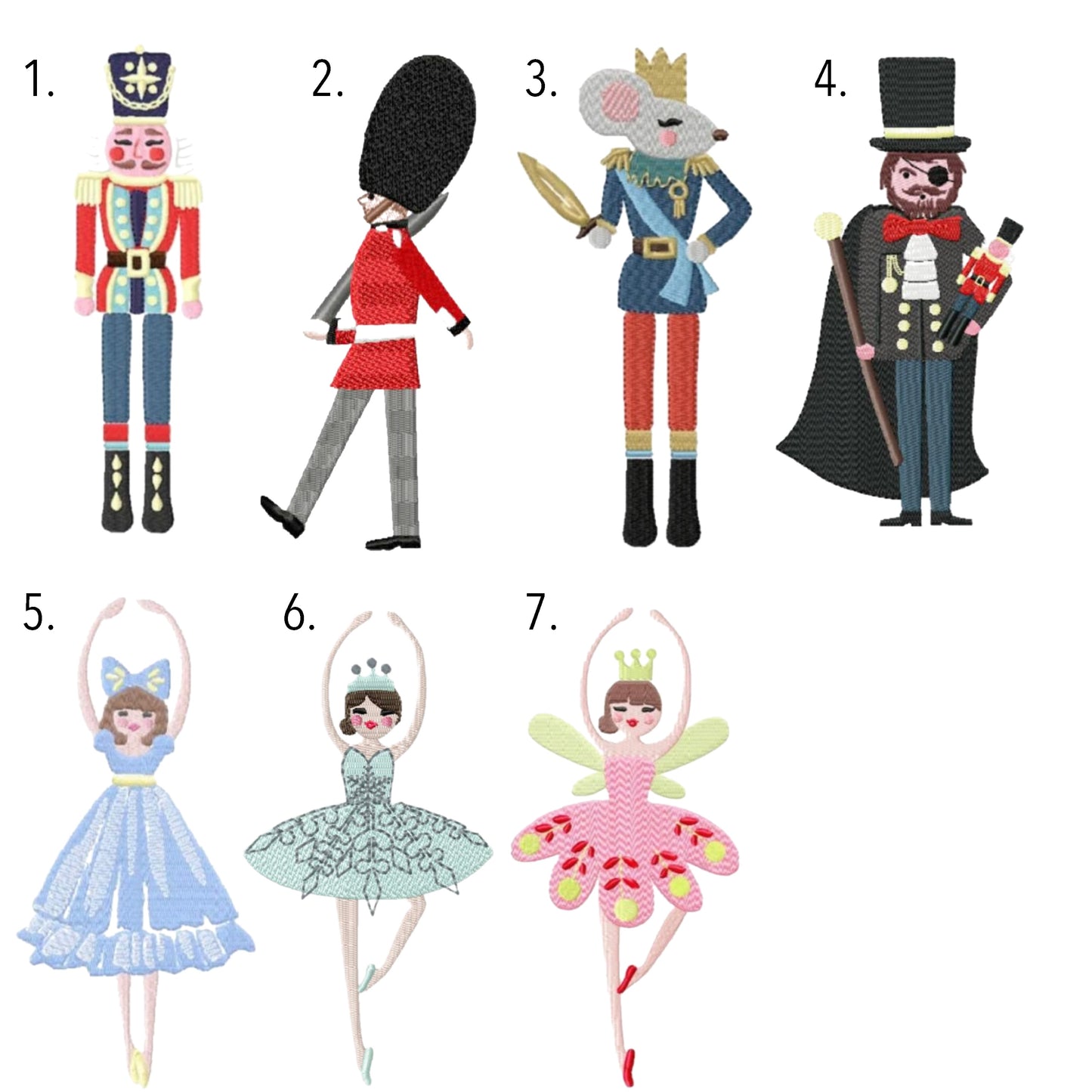 Nutcracker Embroidered Stocking