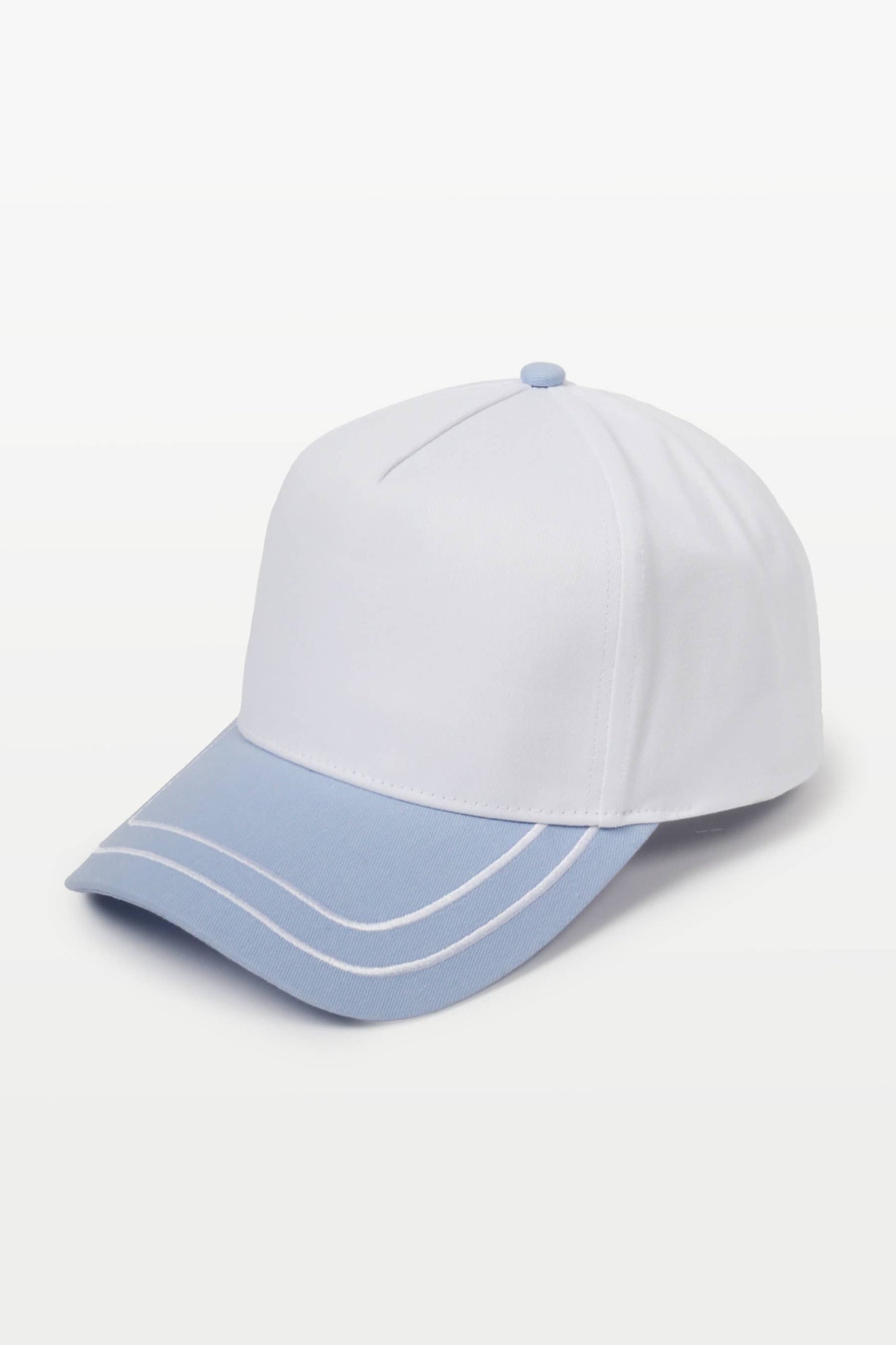 Retro Stripe Brim Two Tone 5-Panel Cap