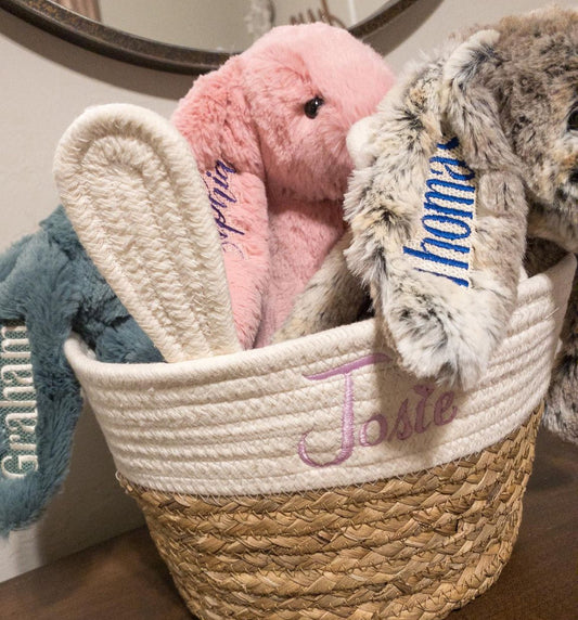 Rope Basket with Bunny Ears