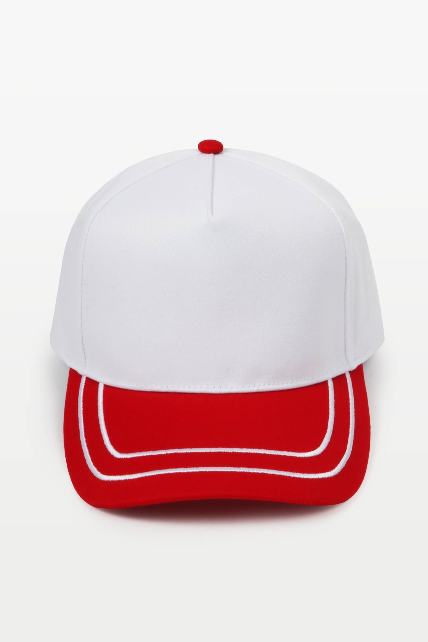 Retro Stripe Brim Two Tone 5-Panel Cap