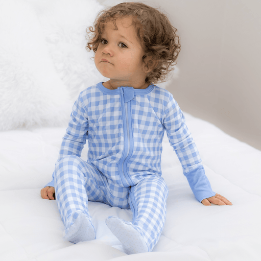 Toddler Boys Zippy - Blue Gingham