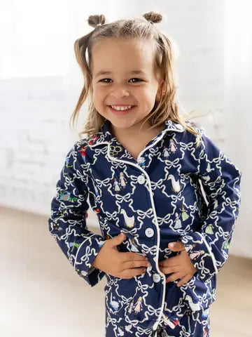 Kids Button Down Christmas Pajamas