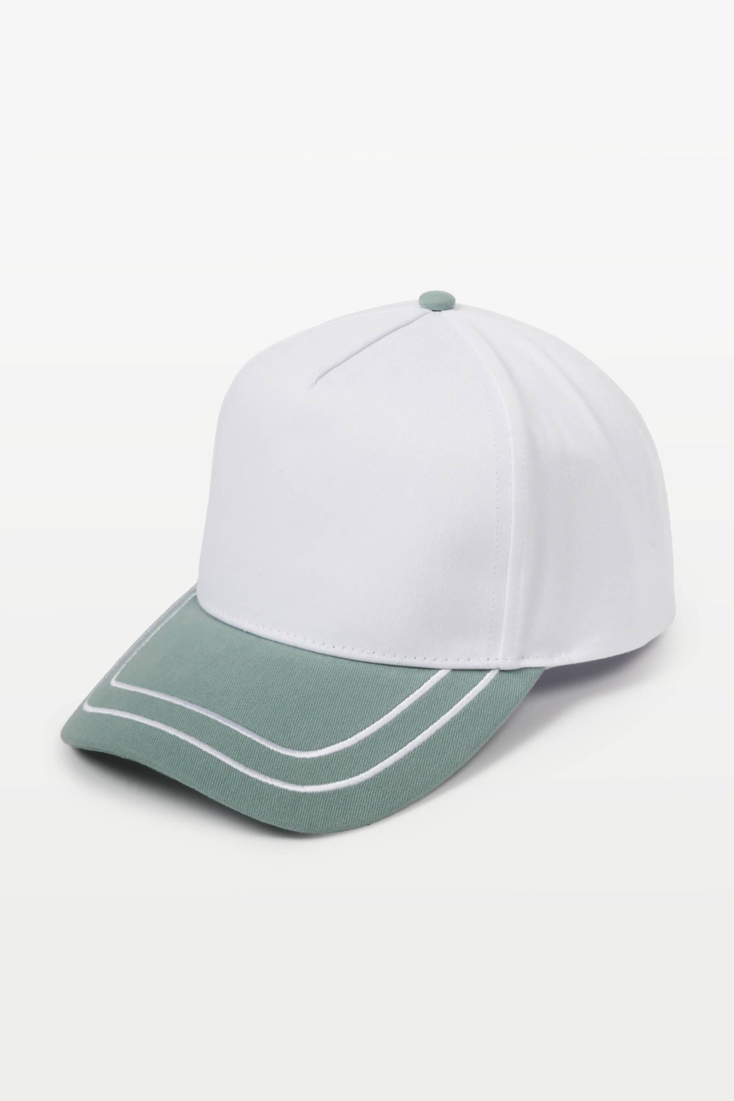 Retro Stripe Brim Two Tone 5-Panel Cap
