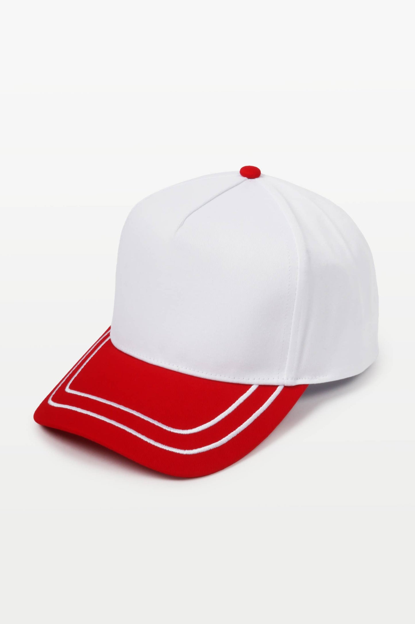 Retro Stripe Brim Two Tone 5-Panel Cap