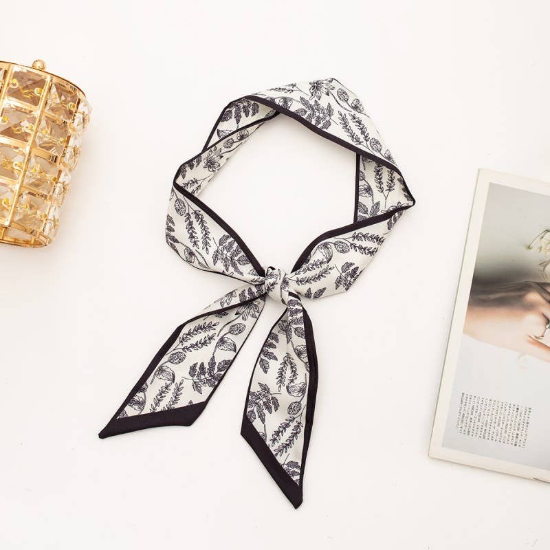 SOFT SILKY SKINNY TWILLY SCARF NECKLACE WRAP | 40SC666