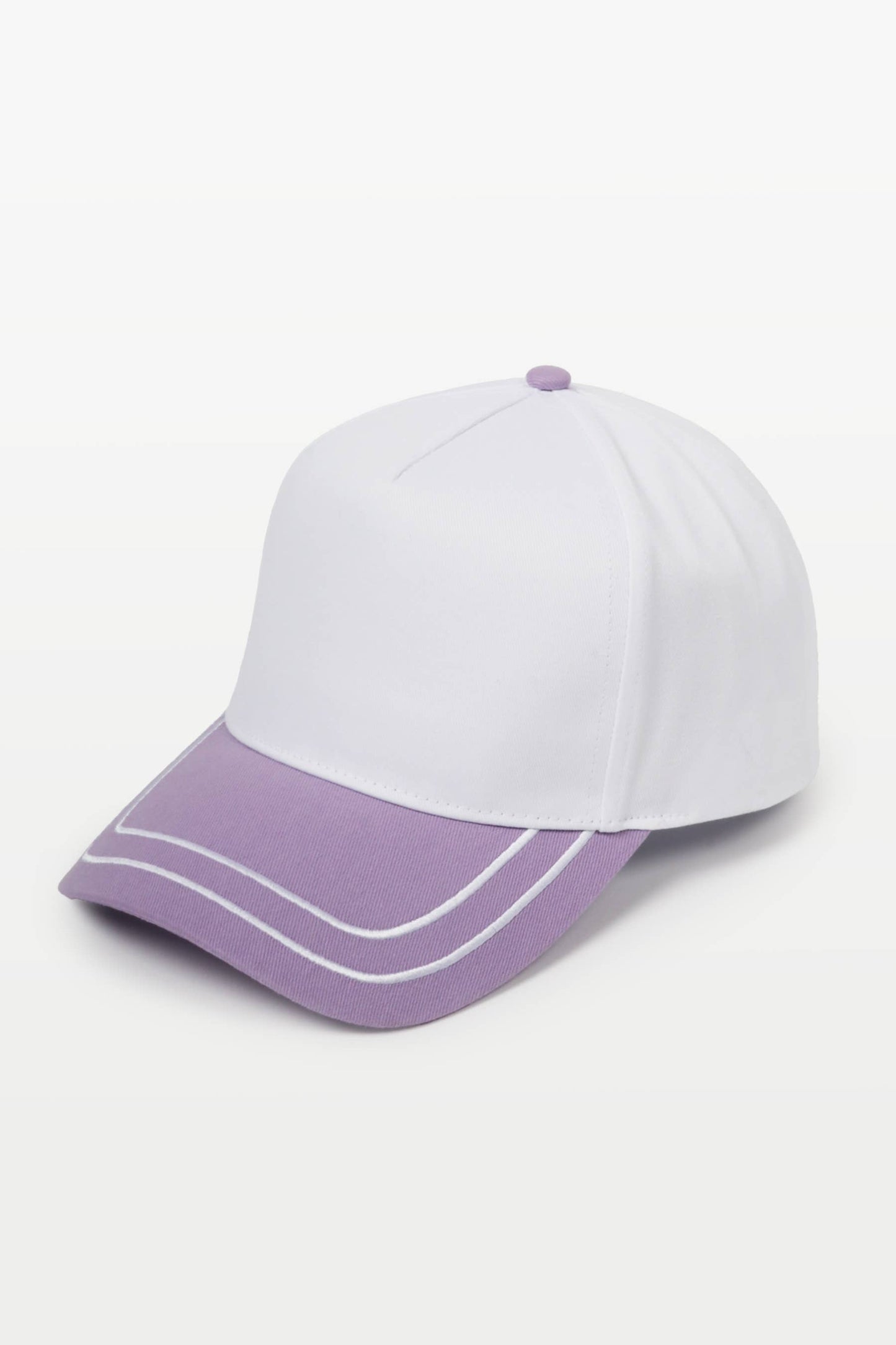 Retro Stripe Brim Two Tone 5-Panel Cap