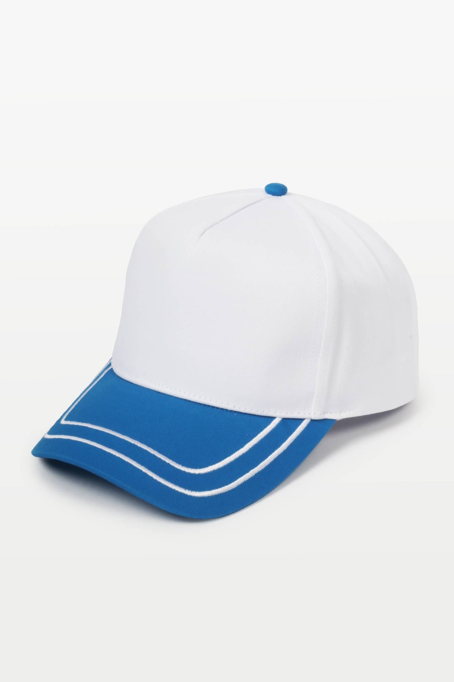 Retro Stripe Brim Two Tone 5-Panel Cap