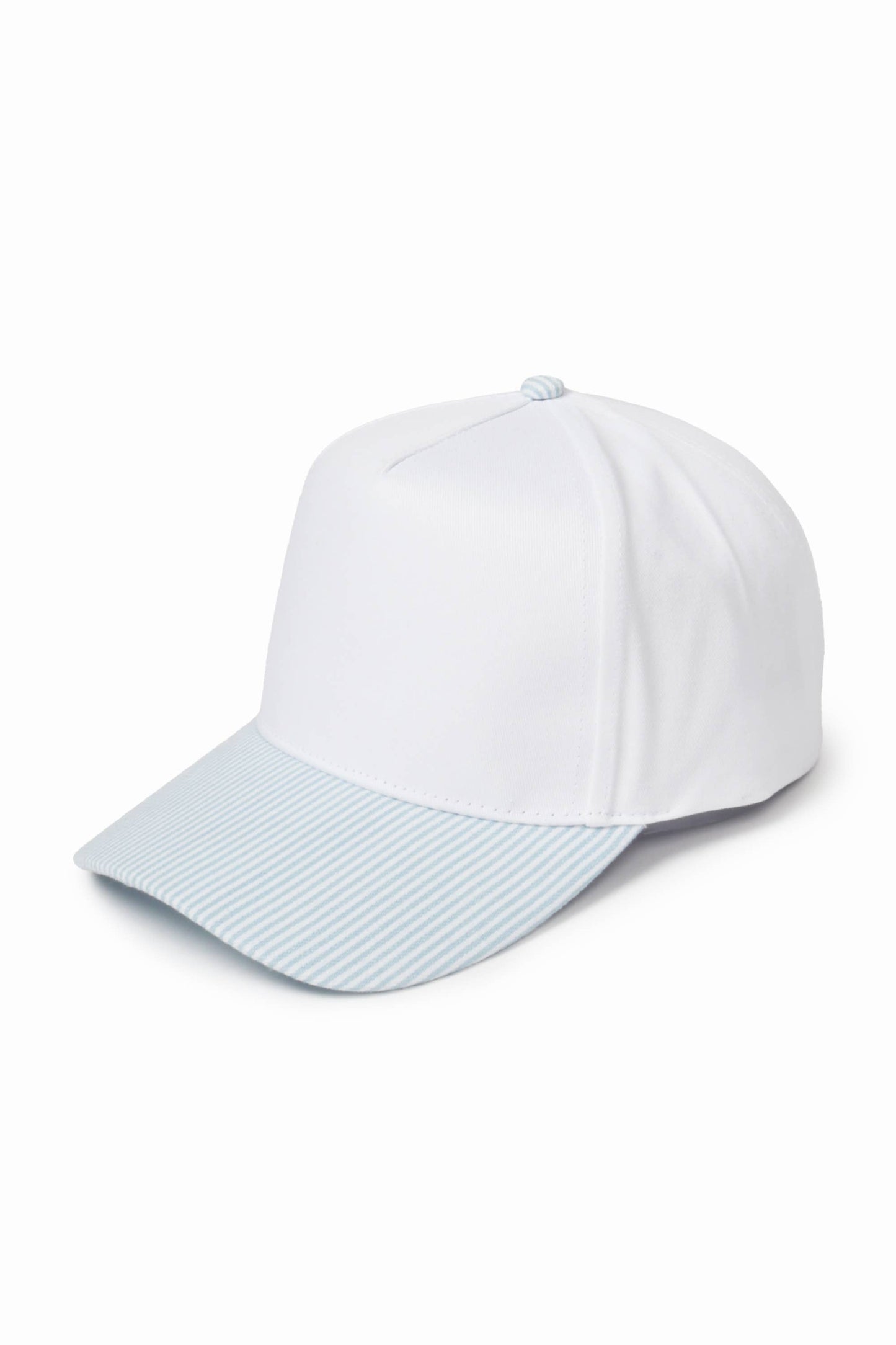 Stripe Brim 5-Panel Baseball Cap