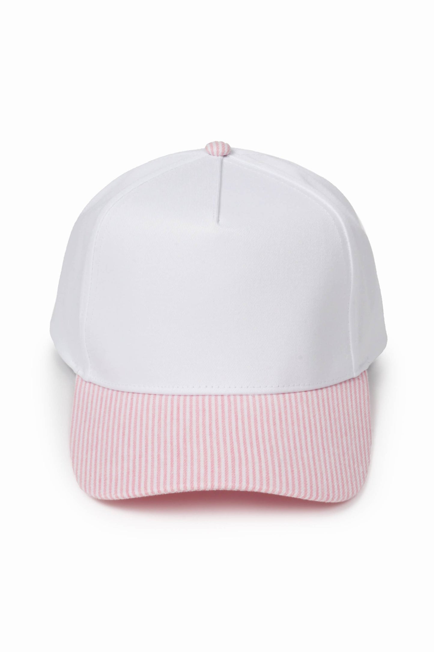 Stripe Brim 5-Panel Baseball Cap