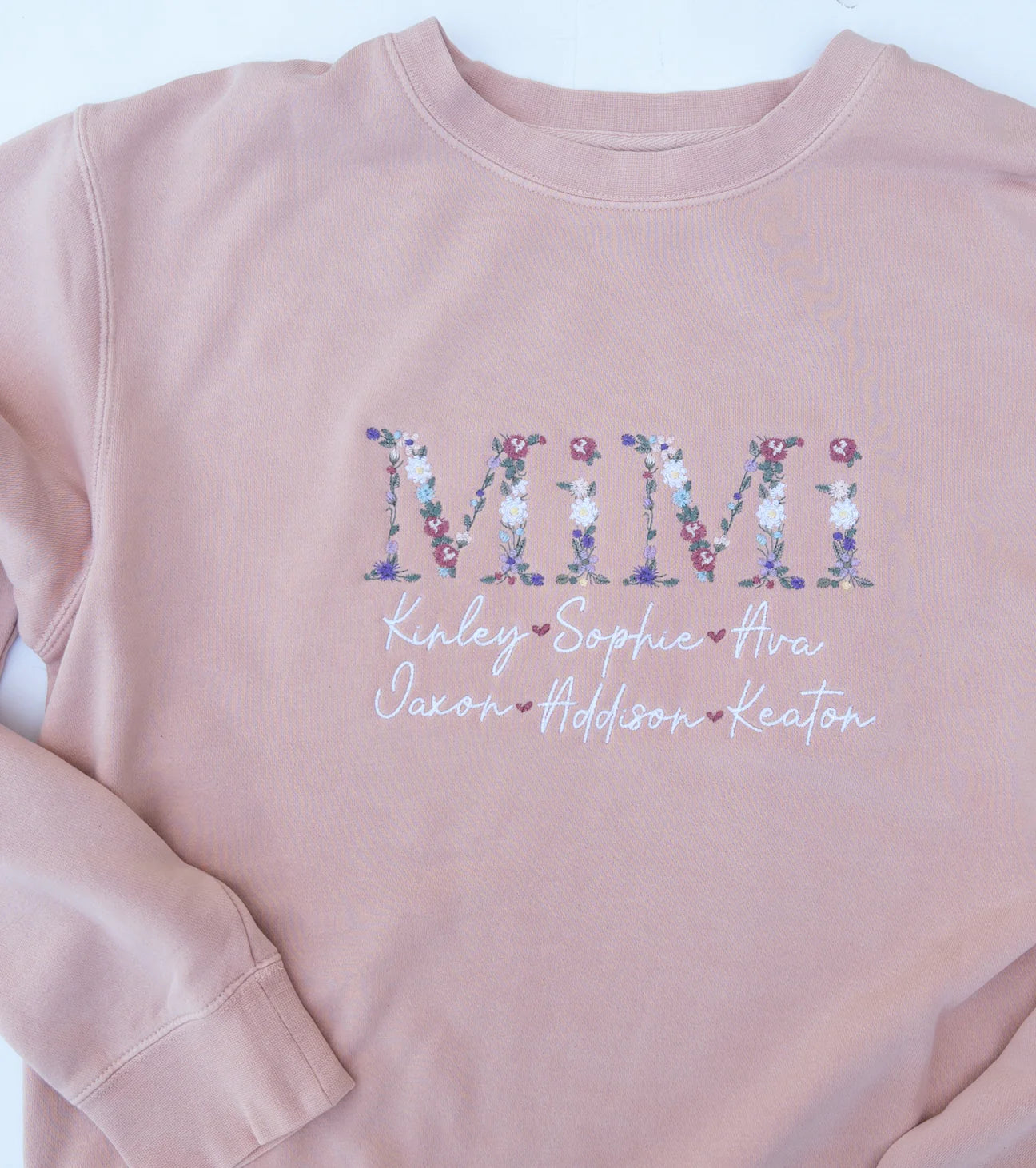 PRE - ORDER Floral Embroidered Crewneck Sweatshirts