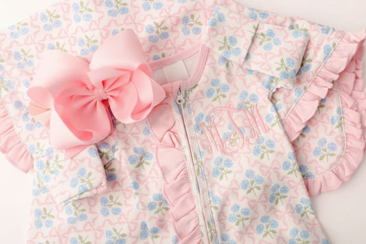 Zip Footie-Floral