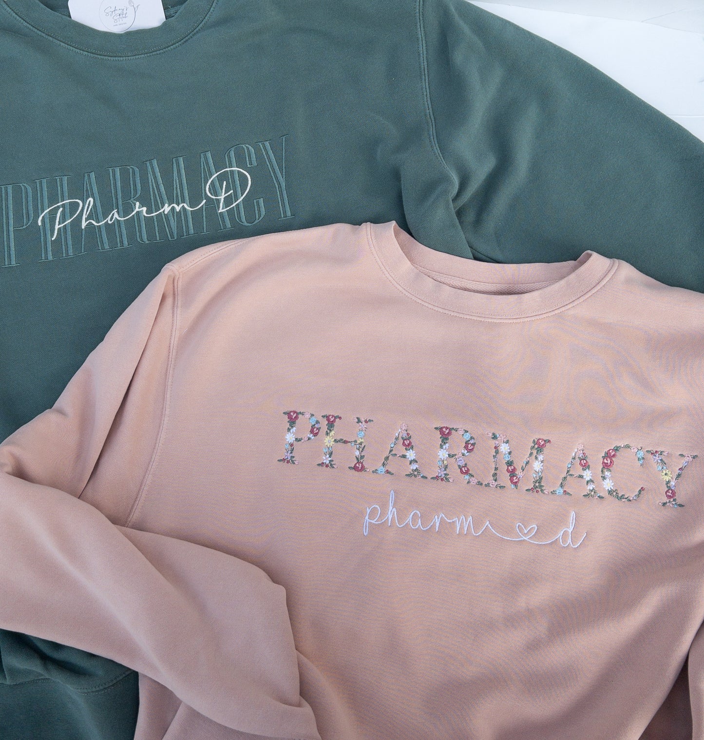 PRE - ORDER Floral Embroidered Crewneck Sweatshirts