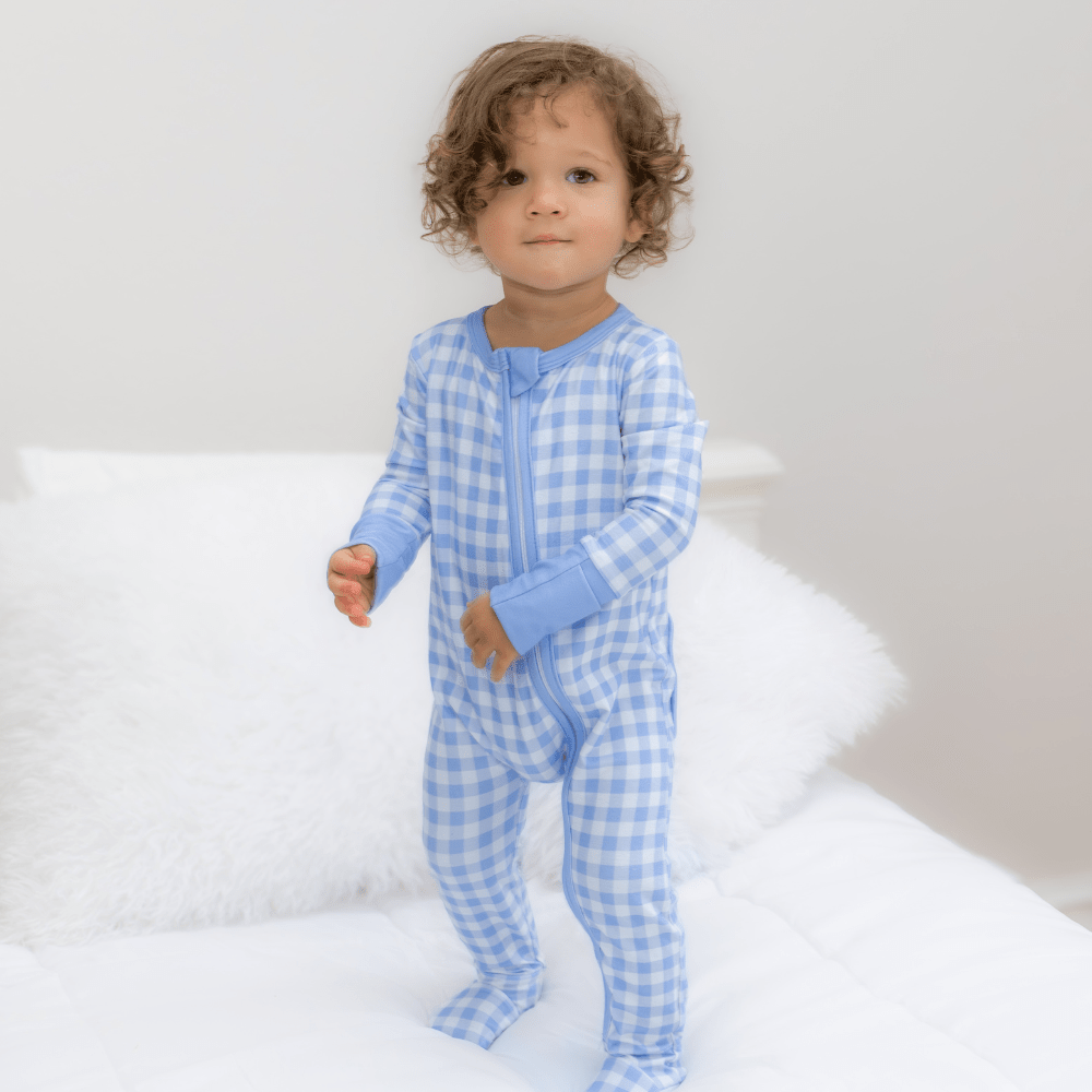 Toddler Boys Zippy - Blue Gingham