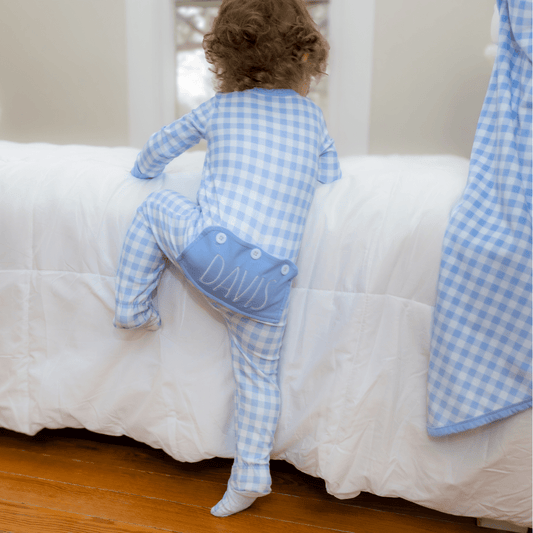 Toddler Boys Zippy - Blue Gingham