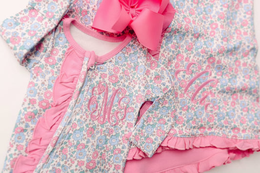 Zip Footie-Floral