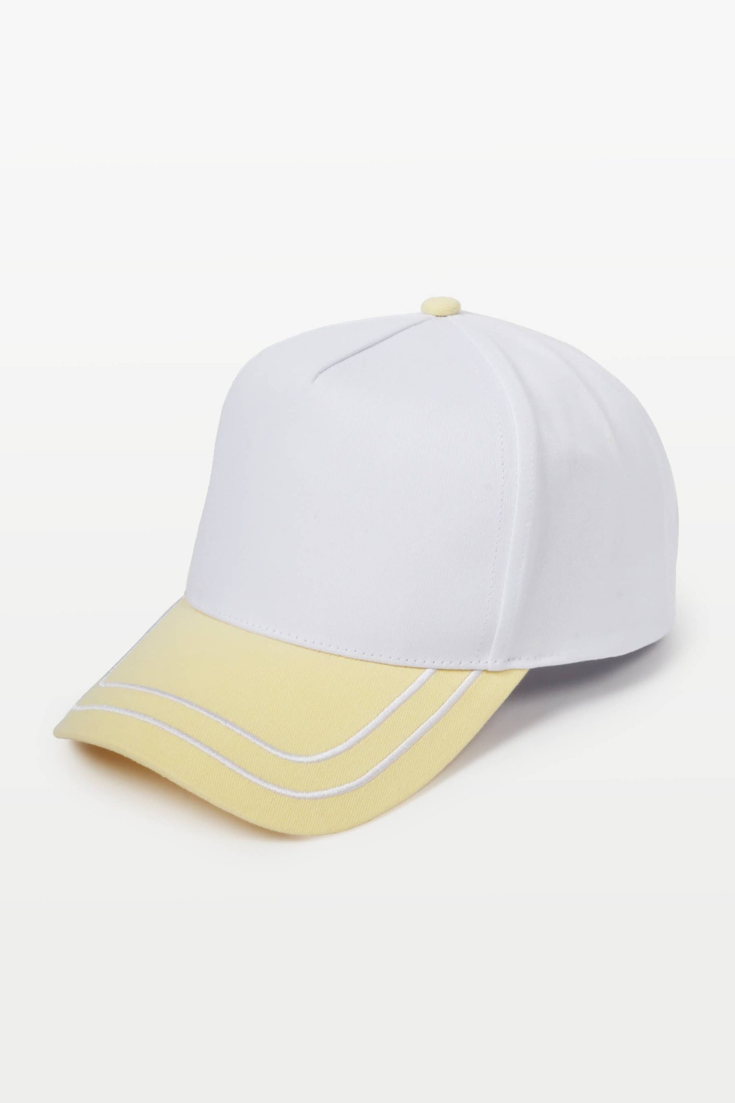 Retro Stripe Brim Two Tone 5-Panel Cap
