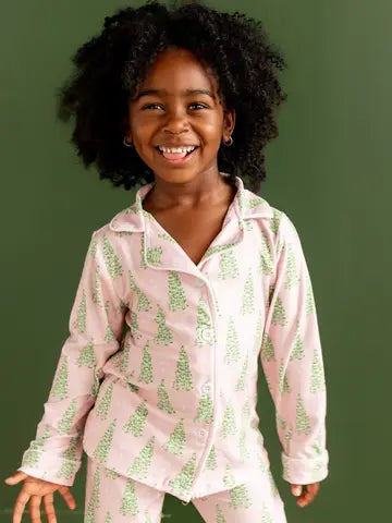Kids Button Down Christmas Pajamas