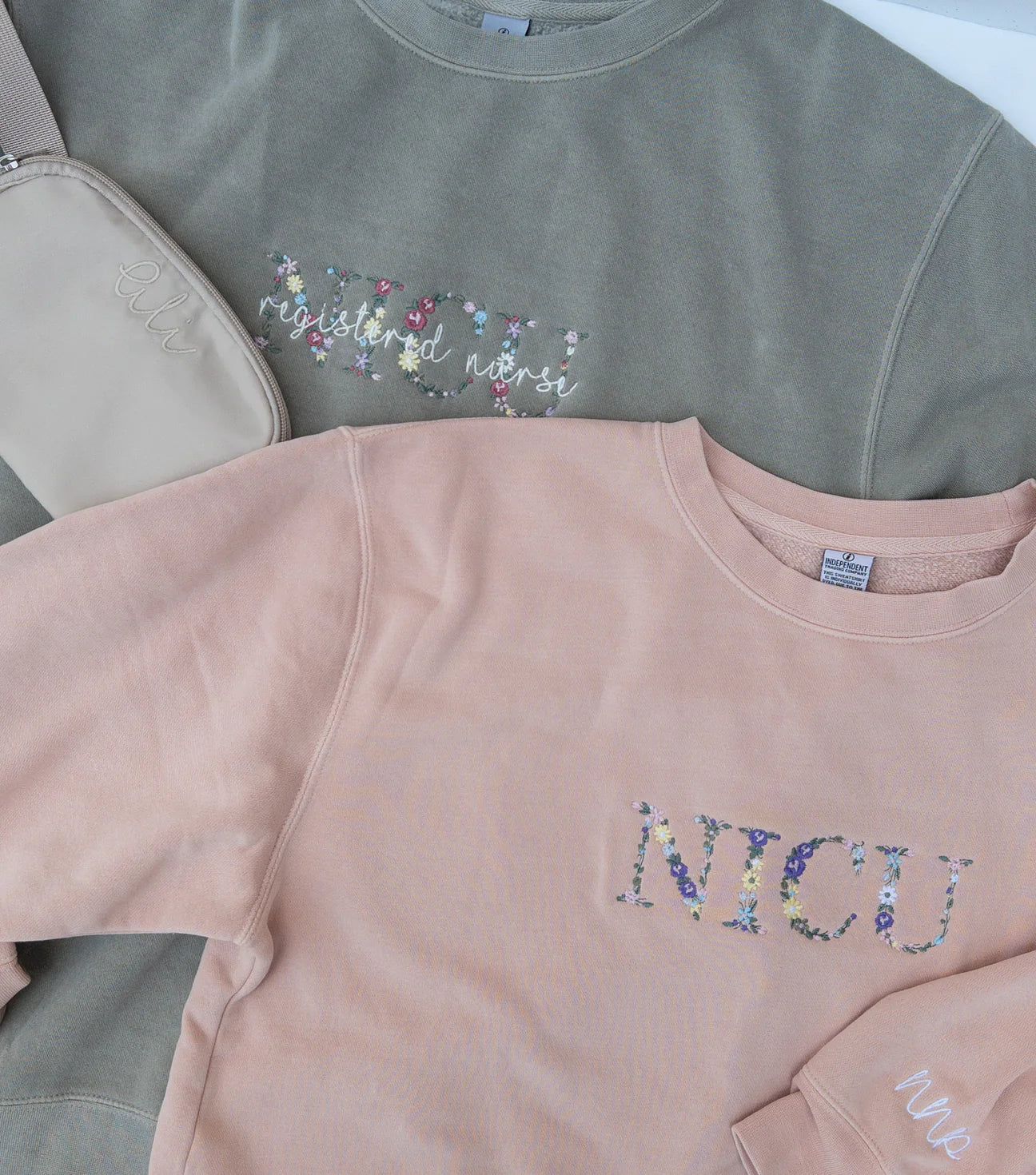 PRE - ORDER Floral Embroidered Crewneck Sweatshirts