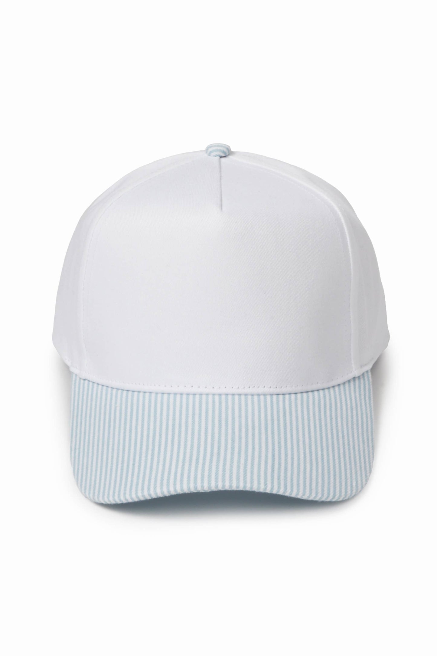 Stripe Brim 5-Panel Baseball Cap