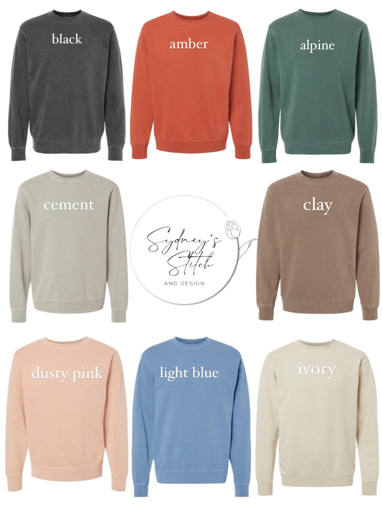 PRE - ORDER Floral Embroidered Crewneck Sweatshirts