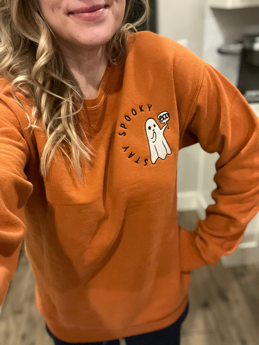 Stay Spooky Embroidered Crewneck Sweatshirt