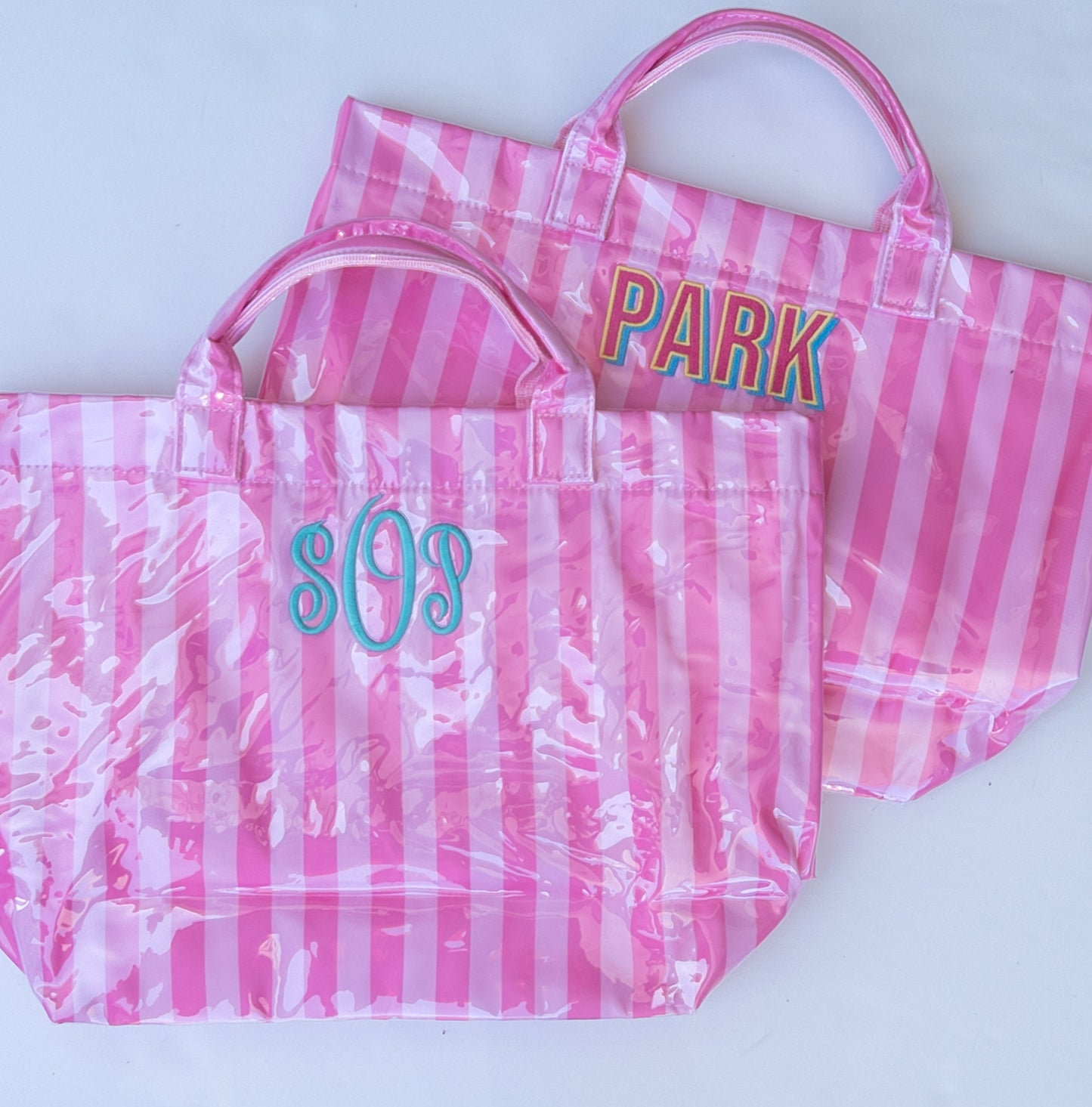 Wipeable Stripe Totes