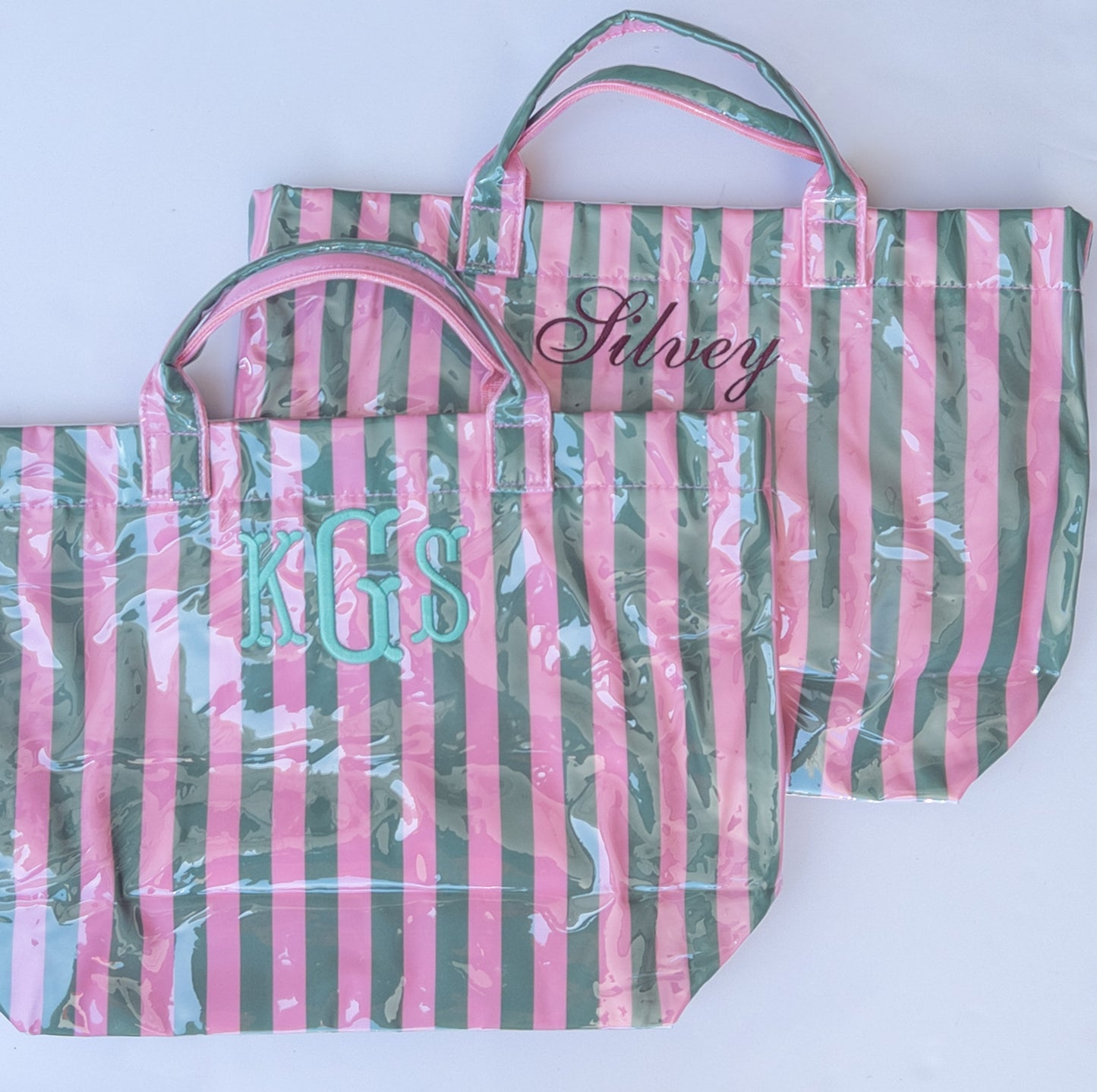 Wipeable Stripe Totes