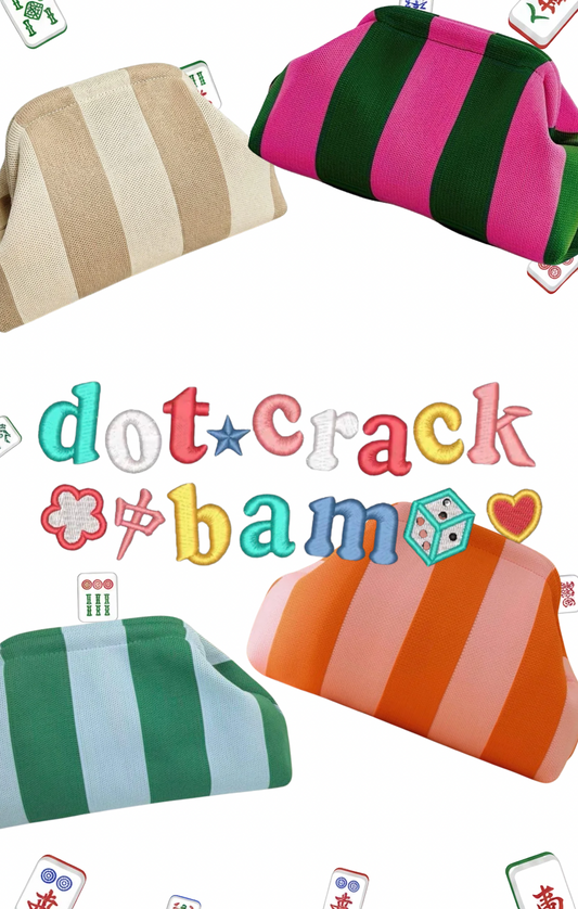 Embroidered Mahjong Tile Bag