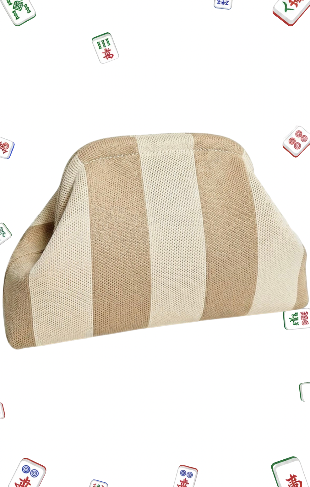 Embroidered Mahjong Tile Bag