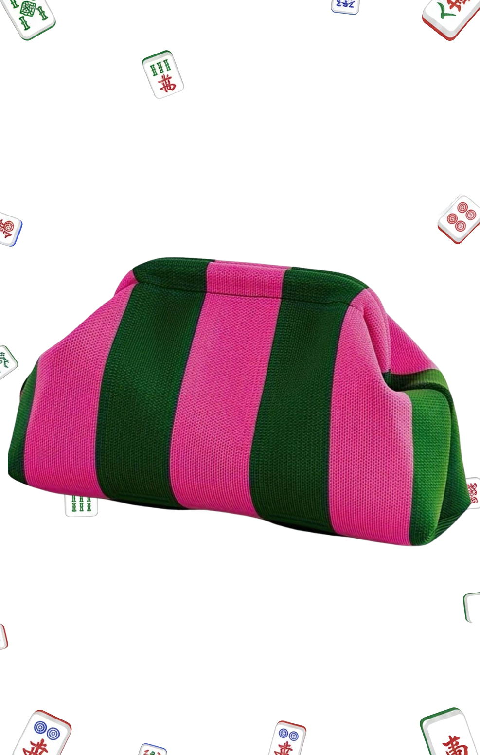 Embroidered Mahjong Tile Bag