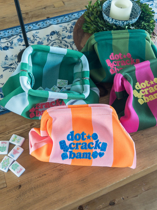 Embroidered Mahjong Tile Bag