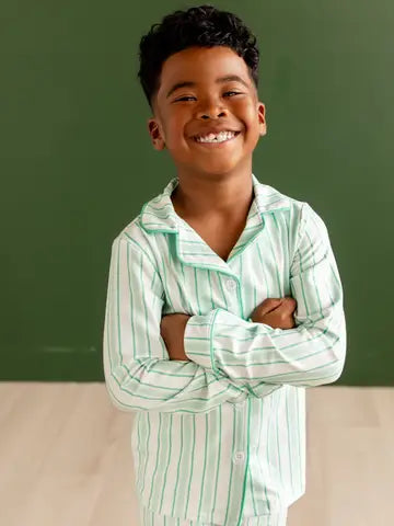 Kids Button Down Christmas Pajamas