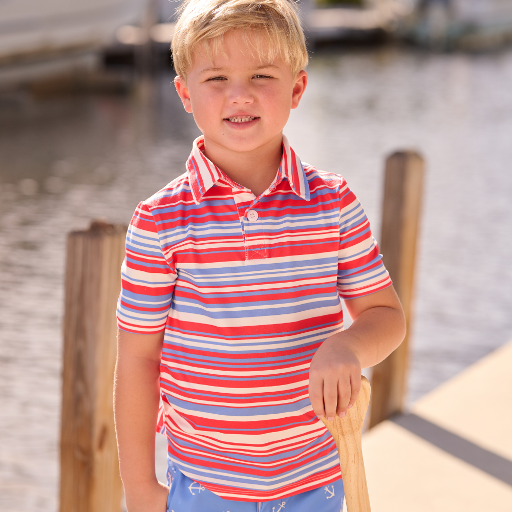 Boys Polo - Cape Cod Stripe