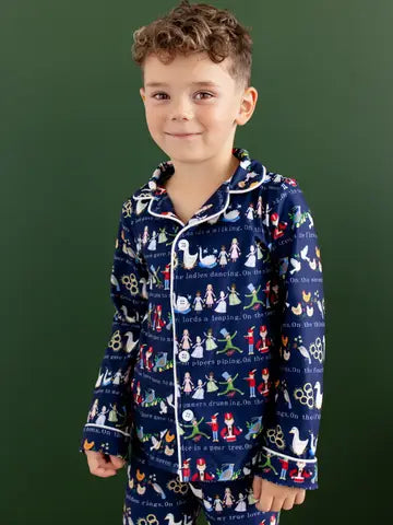 Kids Button Down Christmas Pajamas