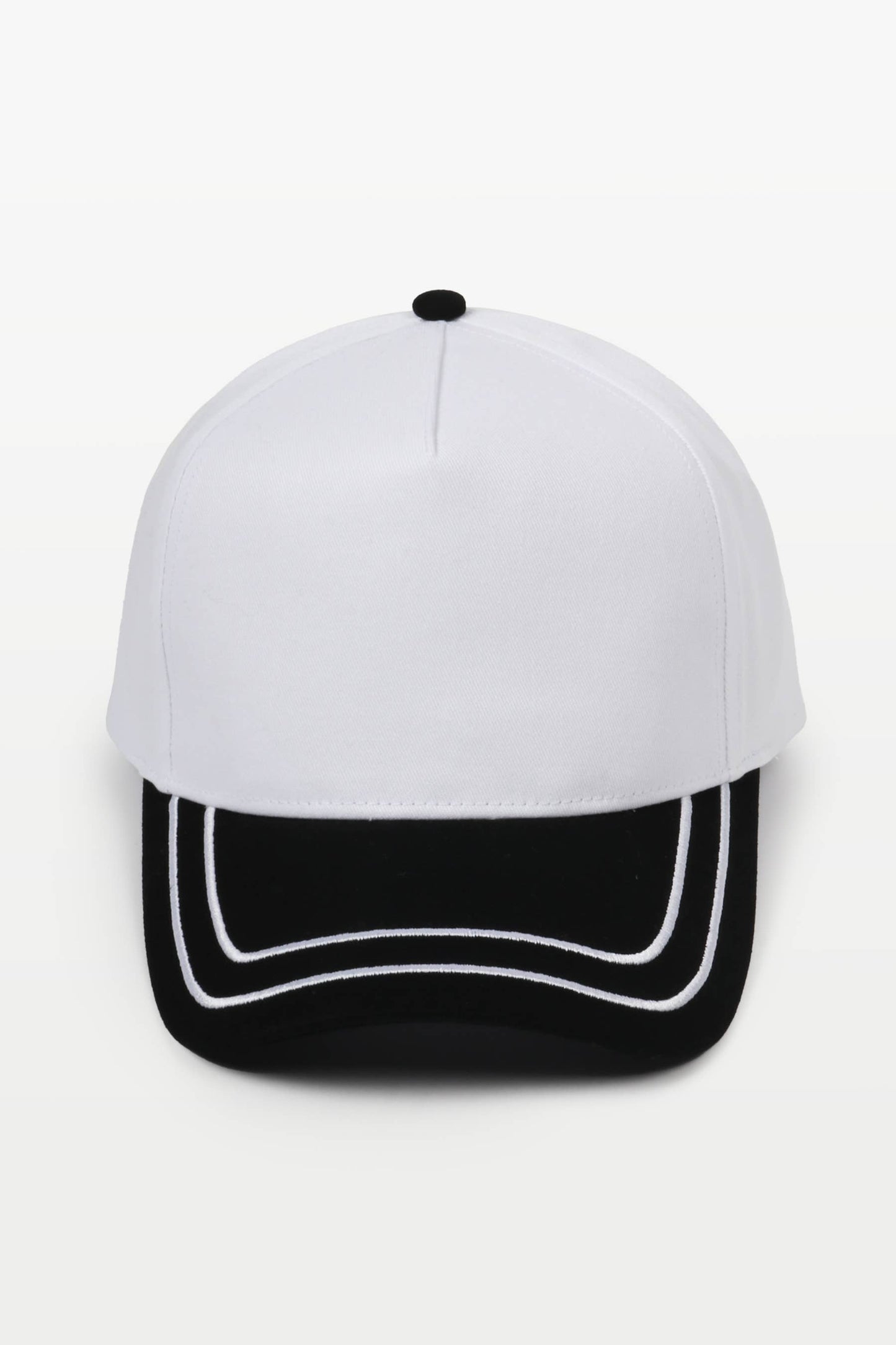 Retro Stripe Brim Two Tone 5-Panel Cap