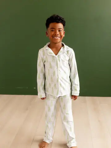 Kids Button Down Christmas Pajamas