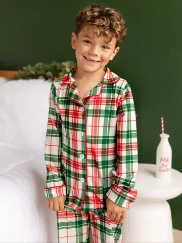 Kids Button Down Christmas Pajamas