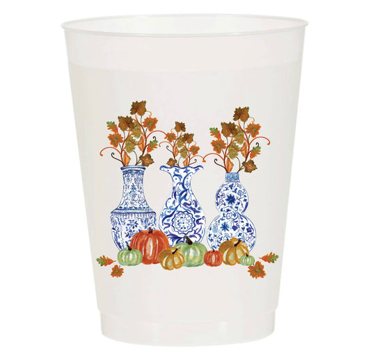 Thanksgiving Fall Ginger Jars Reusable Stadium Cup