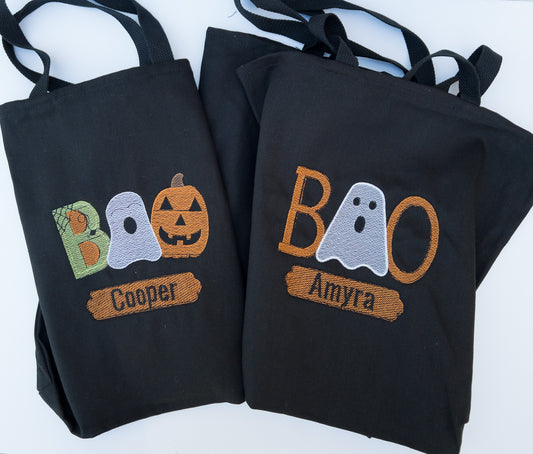 Embroidered Halloween Totes