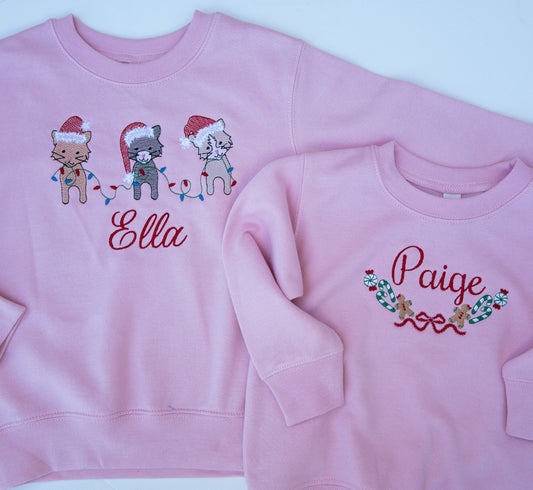 Toddler Holiday Embroidered Sweatshirt