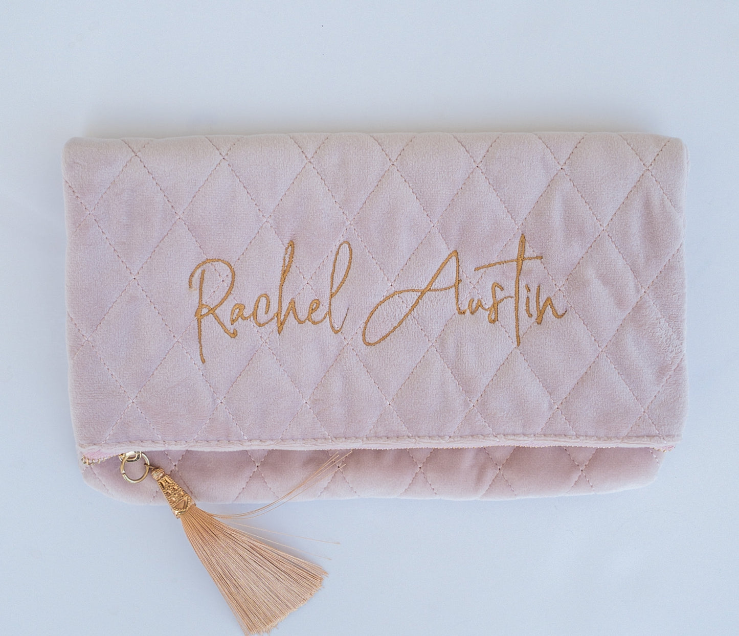 Blush Velvet Clutch